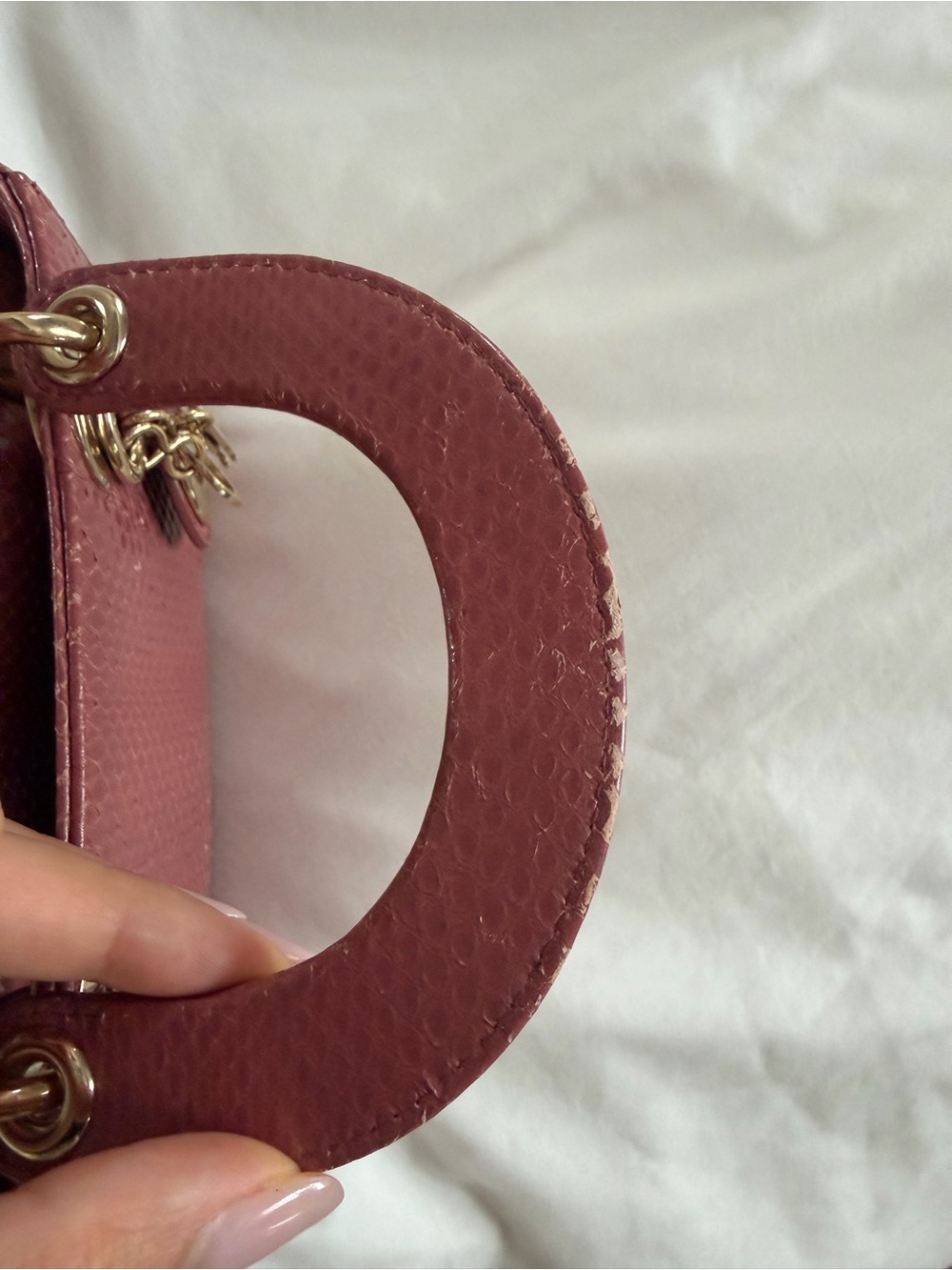 Authentic Mini Lady Dior in Blush Python with Gold Hardware — FULL SET from 2019 - Picture 13 of 16